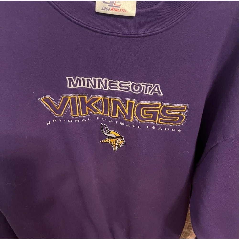 Logo Athletic Minnesota Vikings Purple Crewneck